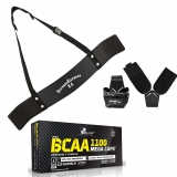 Set Bizeps Blaster + 1 Paar Zughilfen schwarz + Olimp BCAA 1100